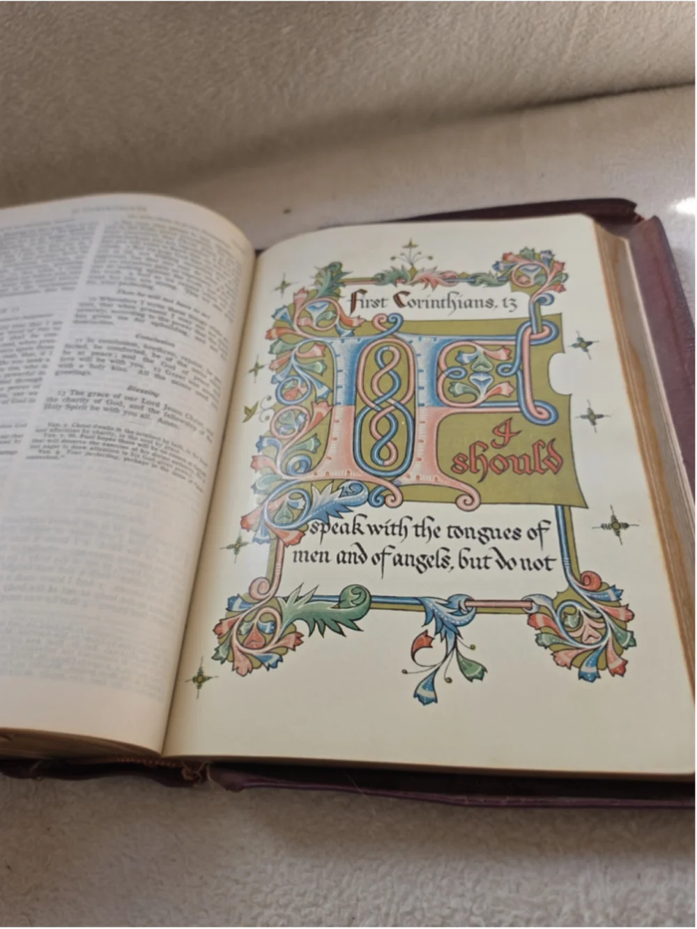 Vintage 1953 Family Rosary Edition Holy Bible - Catholic Press, Rev. O'Connell